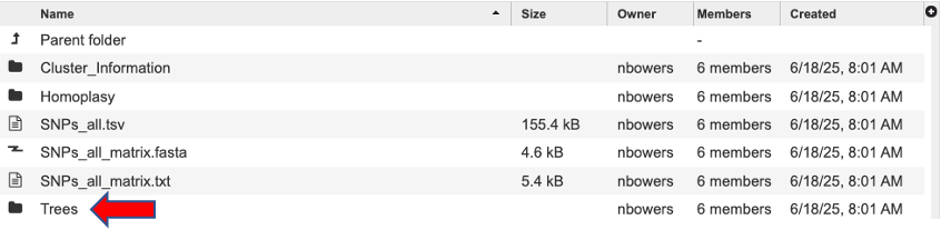 an image of trees directory selection