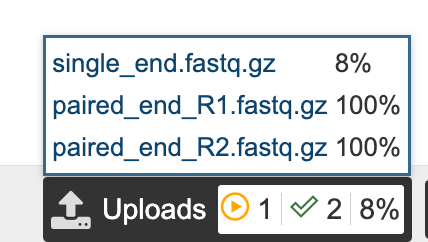 An image of the upload status bar